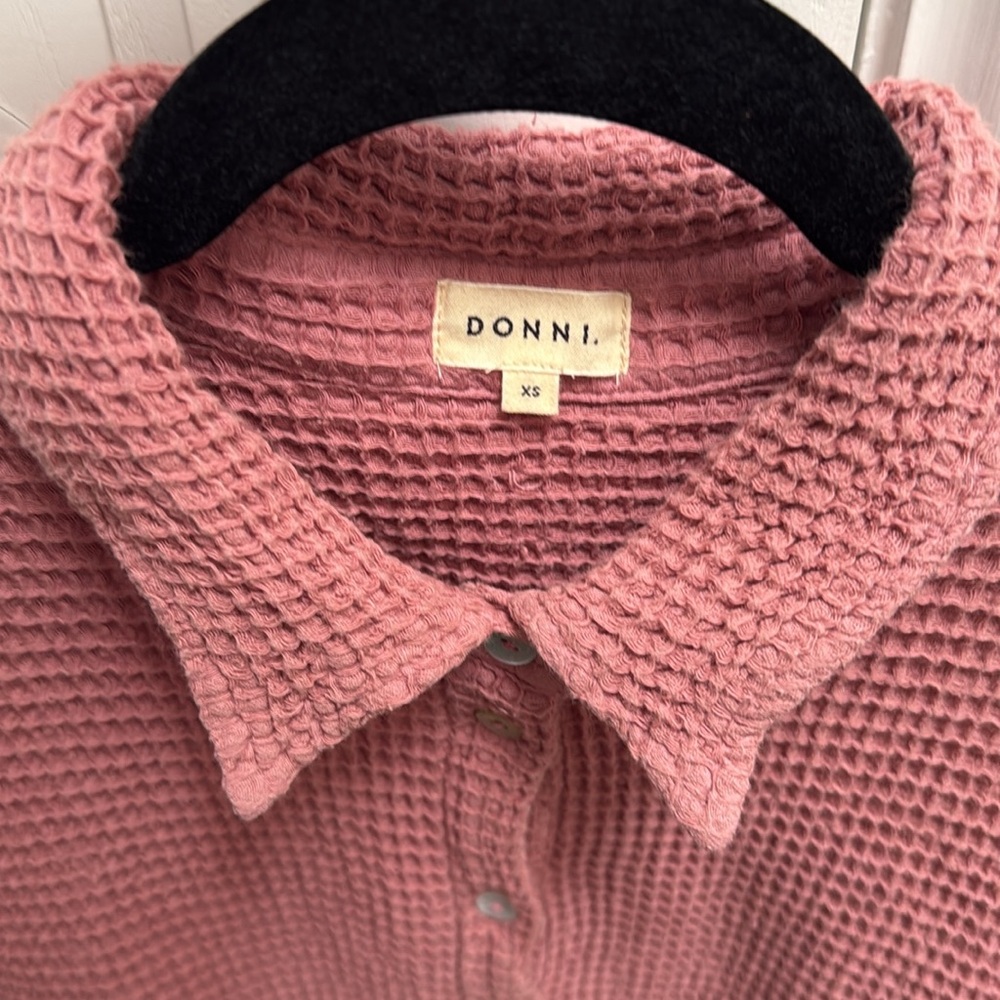 DONNI waffle button down - Picture 5 of 7